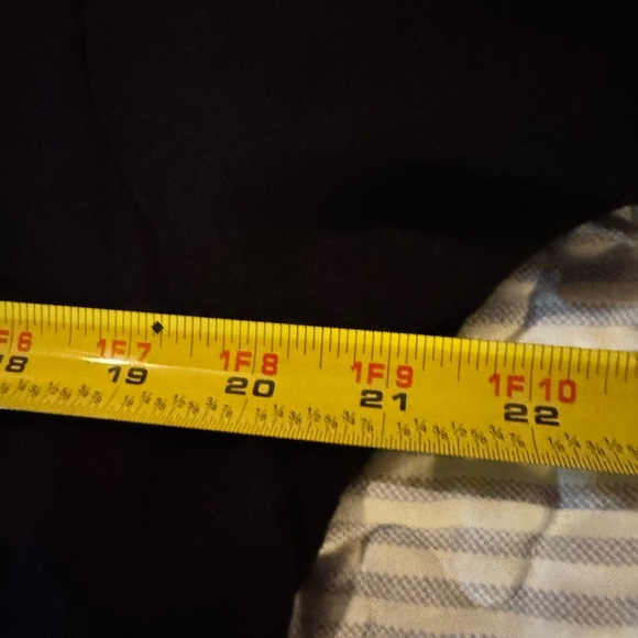 Elegant plus size Black Puff Sleeve linen Dress - Picture 7 of 7